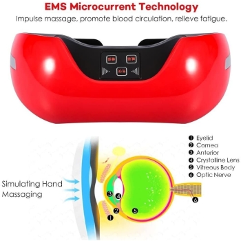 Elektryczny masażer do oczu z ruchomą technologią optyczną 3D i EMS [13020000317]
